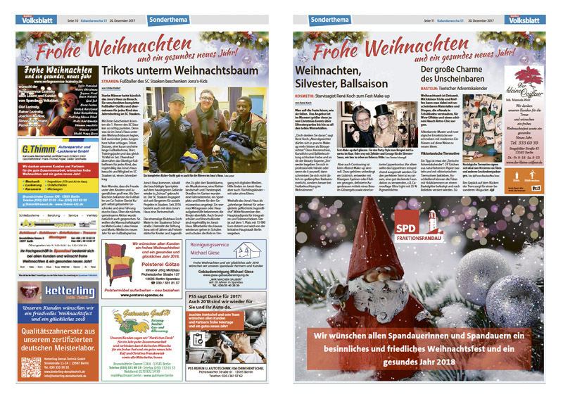 Frohe-Weihnachten_2017KW51 Spandauer Volksblatt Sonderthema Frohe Weihnachten – 2017 KW 51