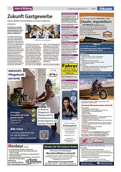 Jobs-und-Bildung_2022KW15 Spandauer Volksblatt Berliner Woche Stellenmarkt