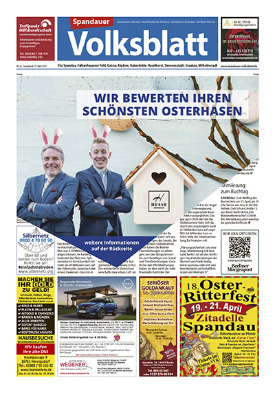 Spandauer Volksblatt Berliner Woche Vorschaltseite Spandauer Volksblatt Berliner Woche Vorschaltseite