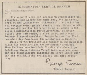 Spandauer Volksblatt historischer Lizenzstreit